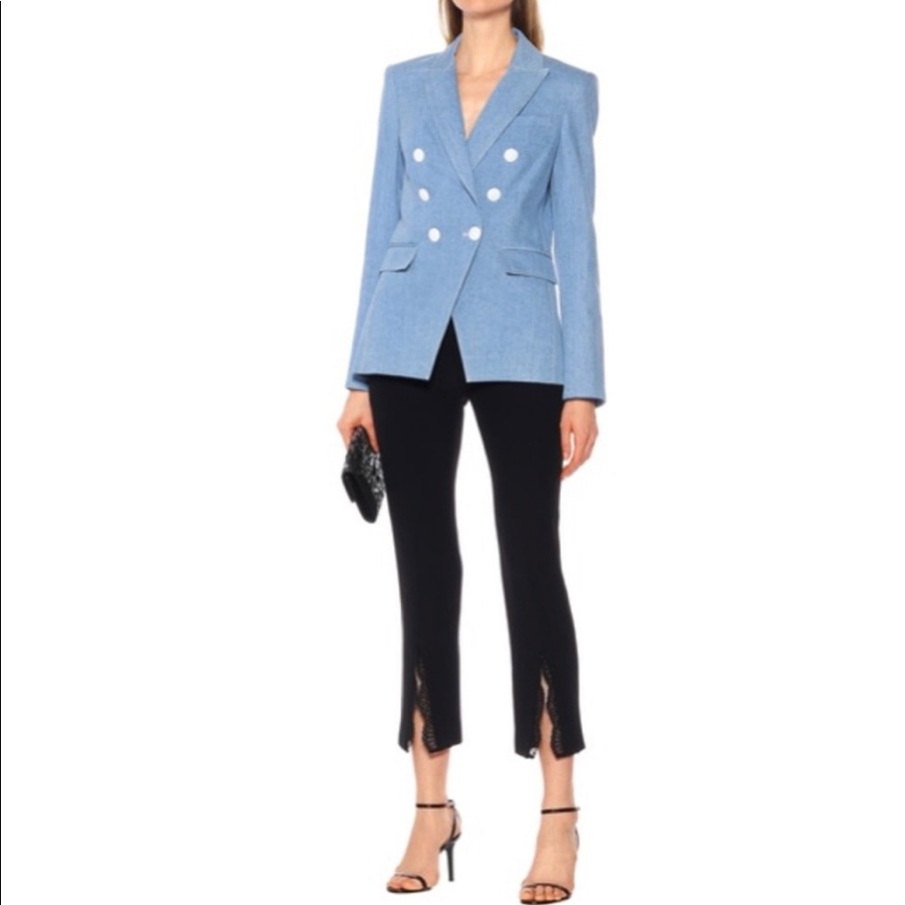 Veronica beard denim dickey blazer